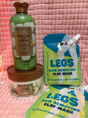 Beloved Pistachio Ice Cream Shower & Bath Gel + Vegan Body Butter + Clay Mask